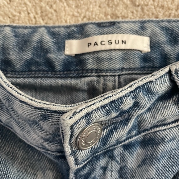 pacsun high waisted floral carpenter jeans size 24 - Picture 4 of 7